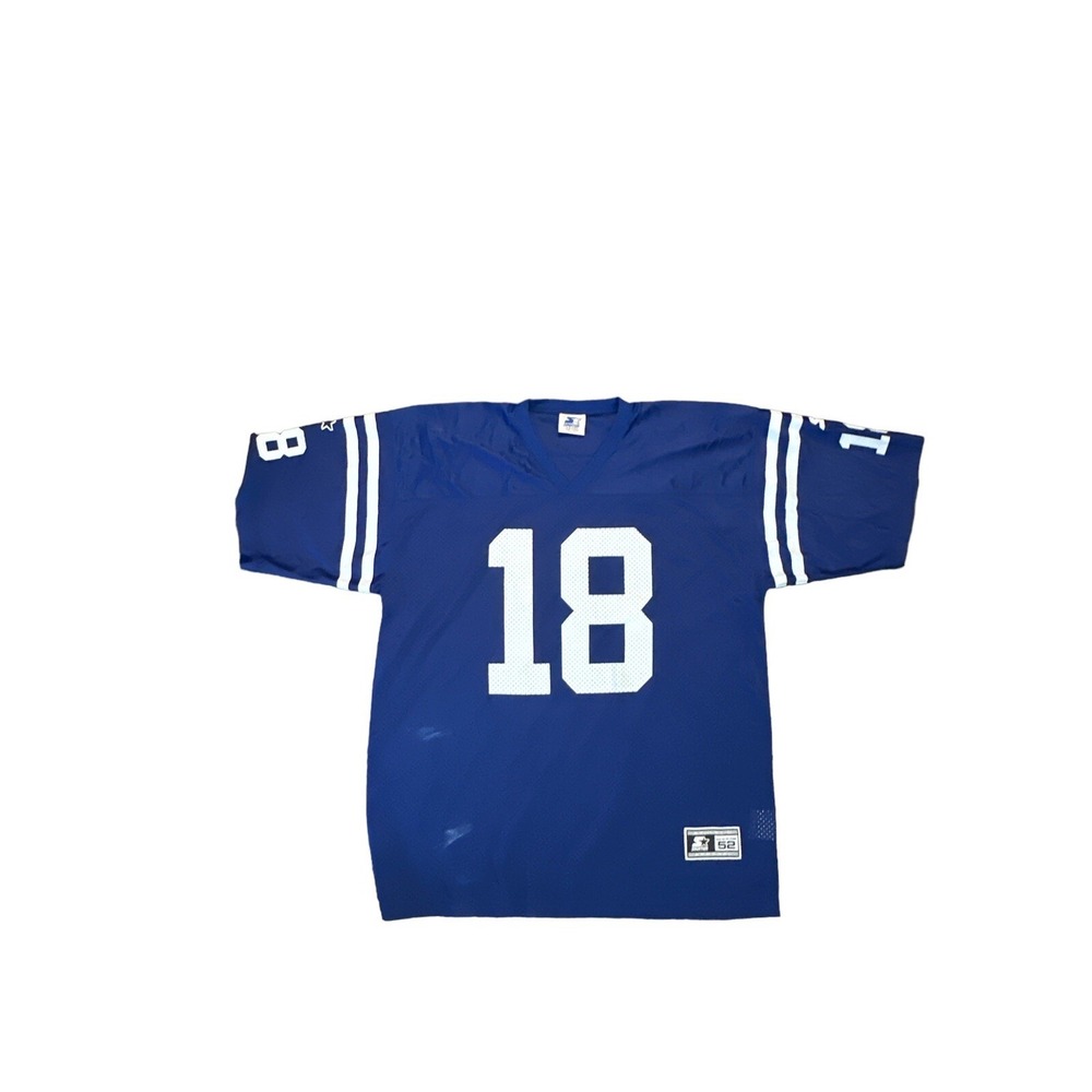 Peyton Manning Indianapolis Colts Starter Jersey #18 Blue 1998 Size 52/XL